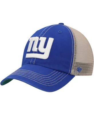 Men's '47 Royal/Natural New York Giants Trawler Trucker Clean Up Snapback Hat