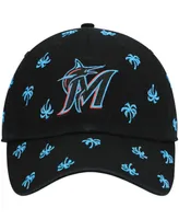 Women's '47 Black Miami Marlins Confetti Clean Up Adjustable Hat