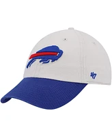 Men's '47 Cream, Royal Buffalo Bills Sidestep Clean Up Adjustable Hat