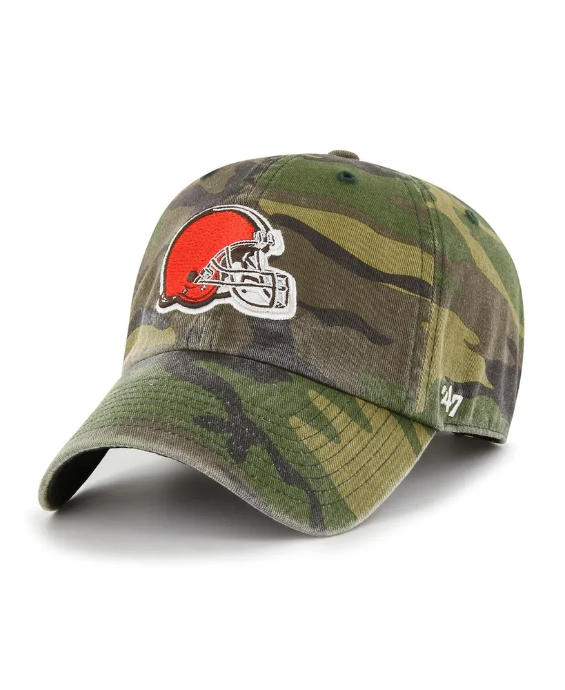 47 Brand Men's '47 Camo Cleveland Browns Woodland Logo Clean Up Adjustable  Hat