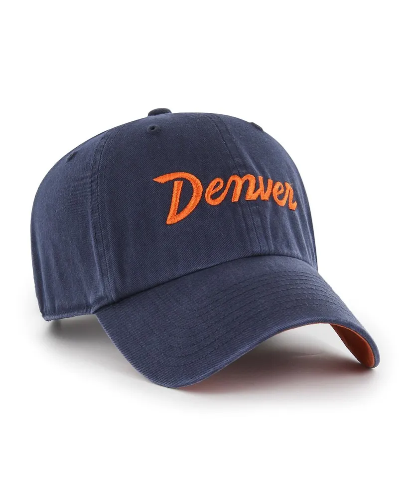 Men's '47 Navy Denver Broncos Crosstown Clean Up Adjustable Hat