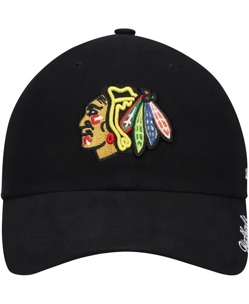 Women's Black Chicago Blackhawks Team Miata Clean Up Adjustable Hat