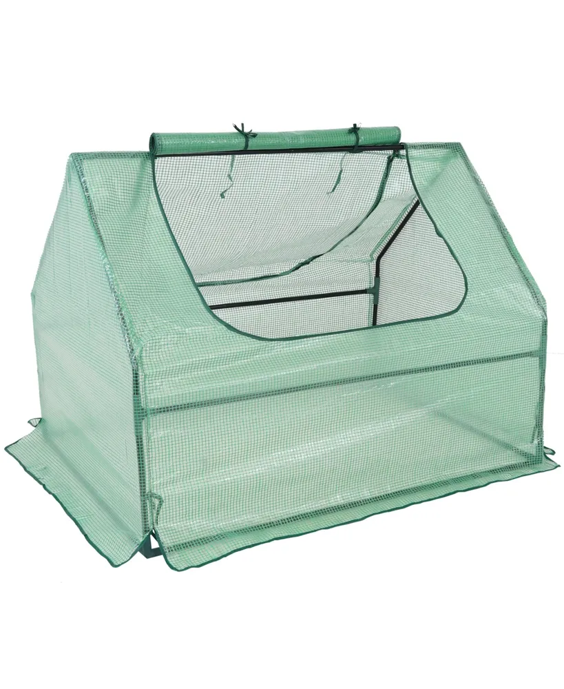 Sunnydaze Decor 2 x 2 ft Iron Pvc Panel Mini Greenhouse with 2 Doors