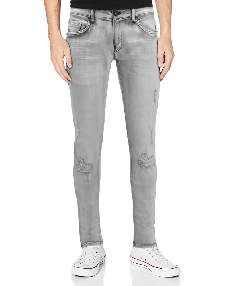 Men's Stretch Distressed Skinny Jeans