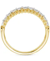 Diamond Beaded Edge Band (1/2 ct. t.w.) in 14k Gold