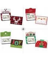 Big Dot of Happiness Assorted Holiday Cards - Christmas Money and Gift Card Holders - Set of 8 - Assorted Pre