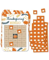 Big Dot of Happiness Happy Thanksgiving - Bingo Cards & Markers - Fall Harvest Party Bingo Game 18 Ct