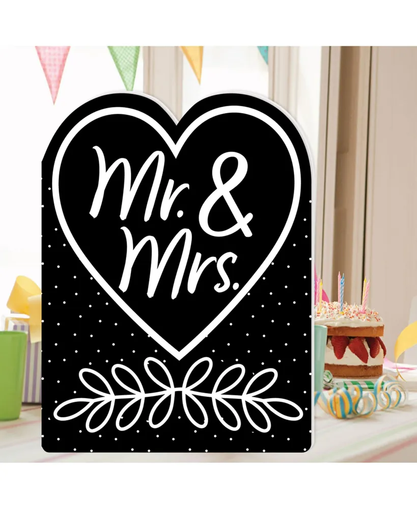 Mr. and Mrs. - Black & White Wedding Giant Greeting Card - Jumborific Card