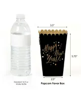 New Year's Eve - Gold New Years Eve Party Favor Popcorn Treat Boxes - Set of 12