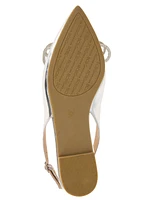 BCBGeneration Women's Kristin Rhinestone Bow Sling Back Flat