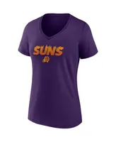 Women's Fanatics Purple Phoenix Suns Hometown Collection On Fire V-Neck T-shirt