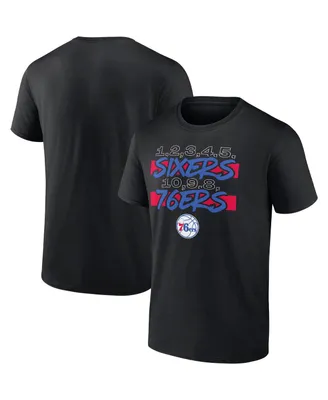 Men's Fanatics Black Philadelphia 76ers Count Hometown Collection T-shirt