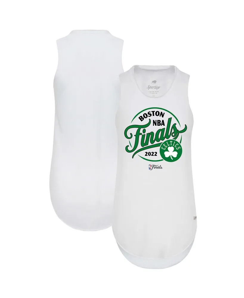 Women's Sportiqe White Boston Celtics 2022 Nba Finals Janie Tri-Blend Tank Top