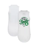 Women's Sportiqe White Boston Celtics 2022 Nba Finals Janie Tri-Blend Tank Top