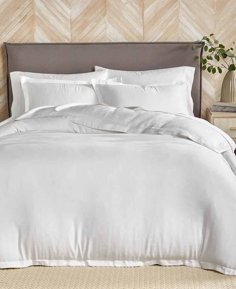 Hotel Collection Linen/Modal Blend 3-Pc. Duvet Cover Set, Full/Queen, Created for Macy's