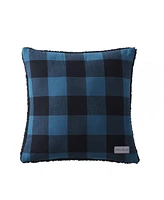 Eddie Bauer Cabin Plaid Flannel Yarn Dye Sherpa 2 Piece Throw and Pillow Cover Set