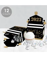 Big Dot of Happiness New Year's Eve - Gold - Treat Party Favors 2024 New Years Eve Gable Boxes 12 Ct