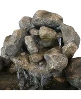 Sunnydaze Decor Electric Resin Rocky Ravine Outdoor Water Fountain - 18 in