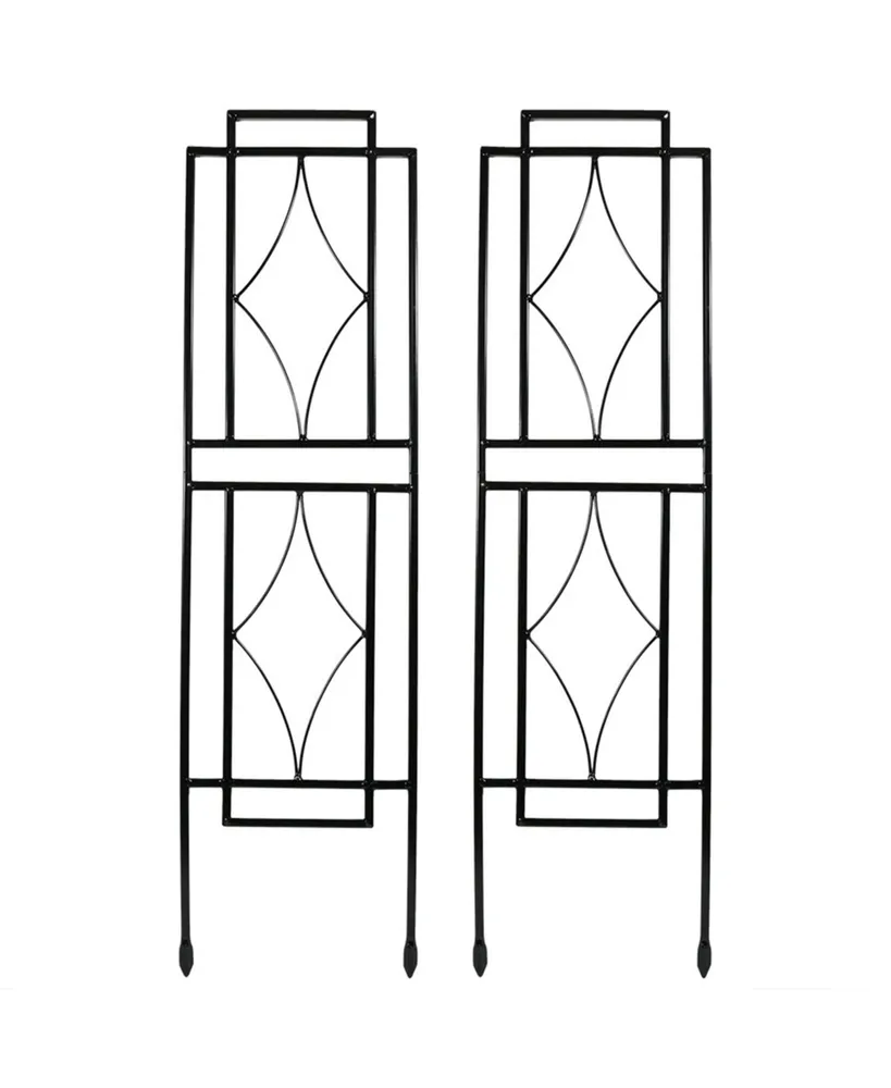 Sunnydaze Decor 30 in Steel Wire Contemporary Garden Plant Trellis - Set of 2