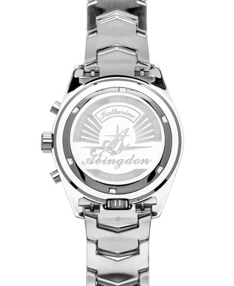 Abingdon Co. Women's Katherine Chronograph Multifunctional Stainless Steel Bracelet Watch 40mm