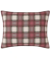 Eddie Bauer Navigation Plaid Red Reversible Comforter Set, King