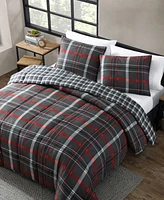 Eddie Bauer Willow Plaid Microsuede Reversible Comforter Set