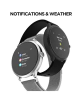 Sport 3 Unisex Touchscreen Smartwatch: Gold Case with Gold Mesh Strap 45mm