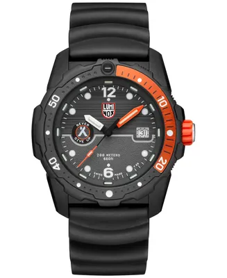 Luminox Men's Swiss Bear Grylls Survival Sea Series Never Give Up Dive Rubber Strap Watch 42mm