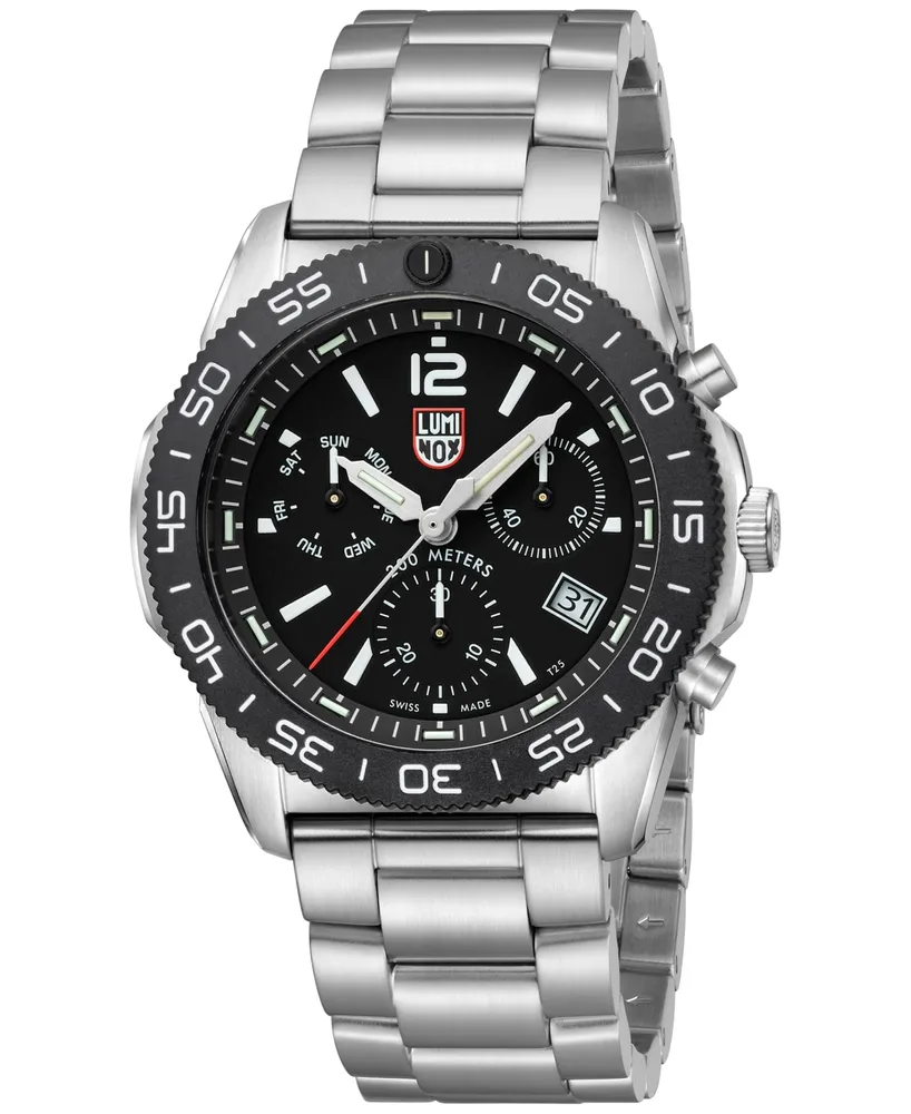 Luminox Men's Swiss Chronograph Pacific Diver Stainless Steel Bracelet Watch 44mm