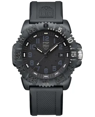 Luminox Men's Swiss Navy Seal Colormark Foundation Exclusive Black Rubber Strap Watch 44mm