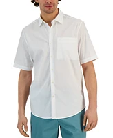 Alfani Men's Modern Classic-Fit Stretch Solid Button-Down Shirt, Created for Macy's