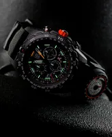 Luminox Men's Swiss Chronograph Bear Grylls Survival Master Series Compass Orange Rubber Strap Watch 45mm