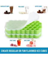 Zulay Kitchen Honeycomb Shaped Silicone Ice Cube Tray - 2 Pc.