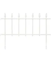 Sunnydaze Decor 5-Piece Roman Walkway Iron Panels Border Fencing - 9 ft - White