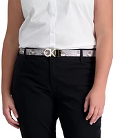 Calvin Klein Women's Reversible Monogram Buckle Belt