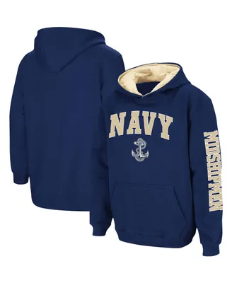 Youth Boys Colosseum Navy Midshipmen 2-Hit Team Pullover Hoodie