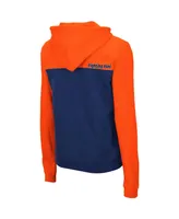 Women's Colosseum Orange, Navy Illinois Fighting Illini Aidan Half-Zip Hoodie