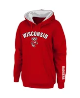 Women's Wisconsin Badgers Arch and Logo 1 Pullover Hoodie