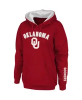 Women's Oklahoma Sooners Arch and Logo 1 Pullover Hoodie