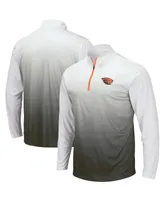 Men's Colosseum Gray Oregon State Beavers Magic Team Logo Quarter-Zip Jacket