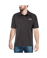 Men's Colosseum Black Tcu Horned Frogs Down Swing Polo Shirt