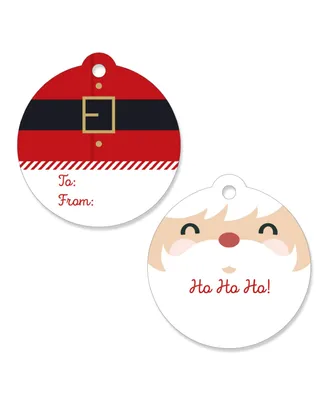 Big Dot of Happiness Jolly Santa Claus - Christmas Party Favor Gift Tags (Set of 20)