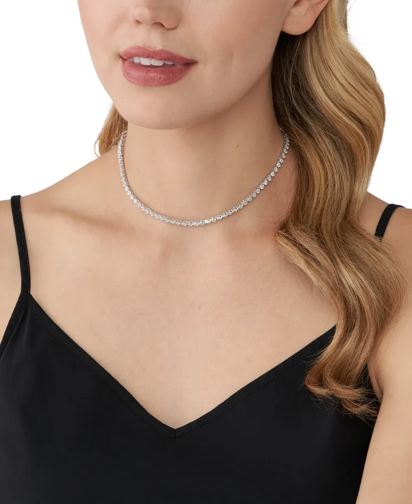 Michael Kors Sterling Silver Tennis Necklace