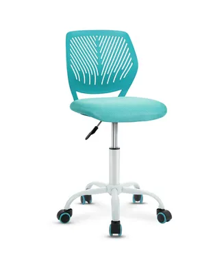 Costway Office Task Desk Armless Chair Adjustable Mid Back Swivel