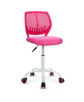 Costway Office Task Desk Armless Chair Adjustable Mid Back Swivel