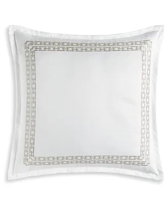 Hotel Collection Chain Links Embroidered 100% Pima Cotton Sham, European, Created for Macy's