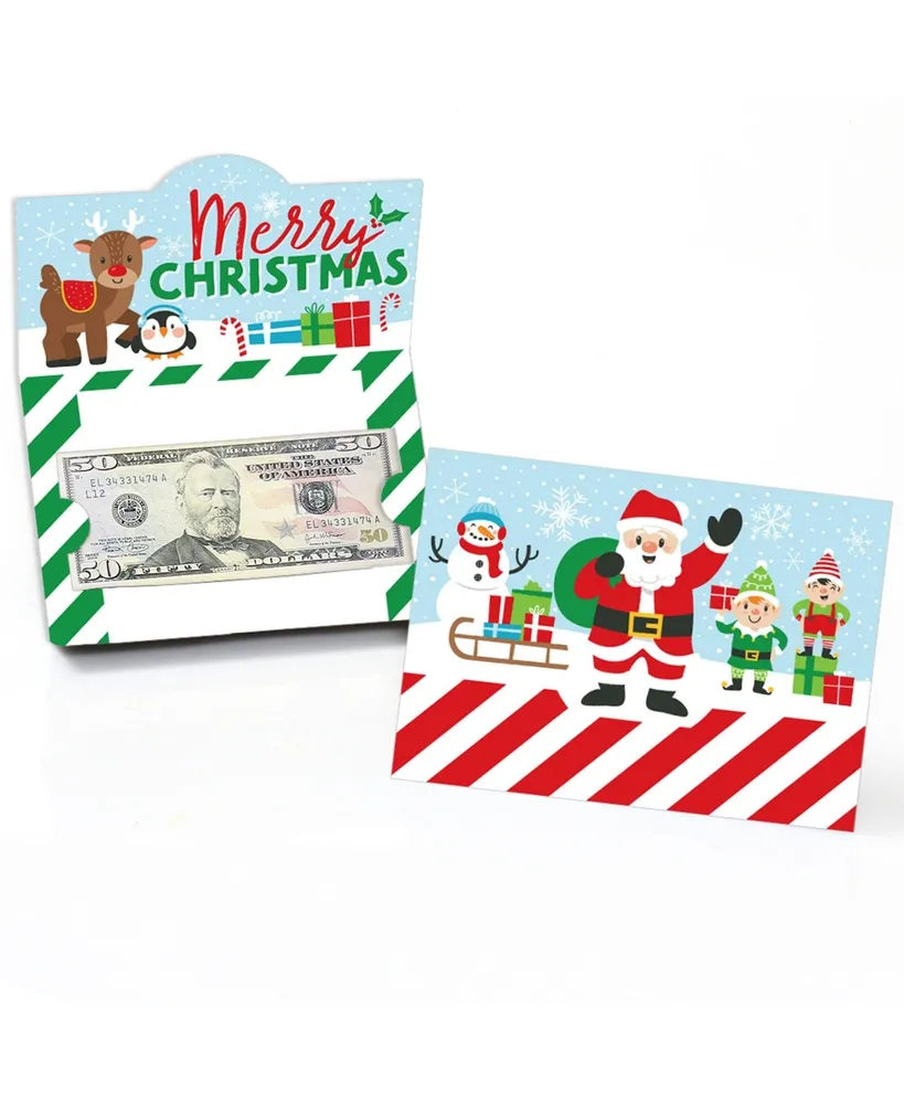 Big Dot Of Happiness Very Merry Christmas - Holiday Santa Claus Party Money  & Gift Card Holders 8 Ct