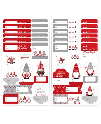 Christmas Gnomes - Holiday Party Gift Tag Labels - To and From 120 Stickers