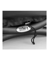 Weber Q1200 Liquid Propane Grill Titanium With Adapter Hose And Grill Cover