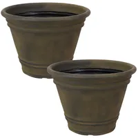 Sunnydaze Decor 20 in Franklin Unbreakable Polyresin Planter - Sable